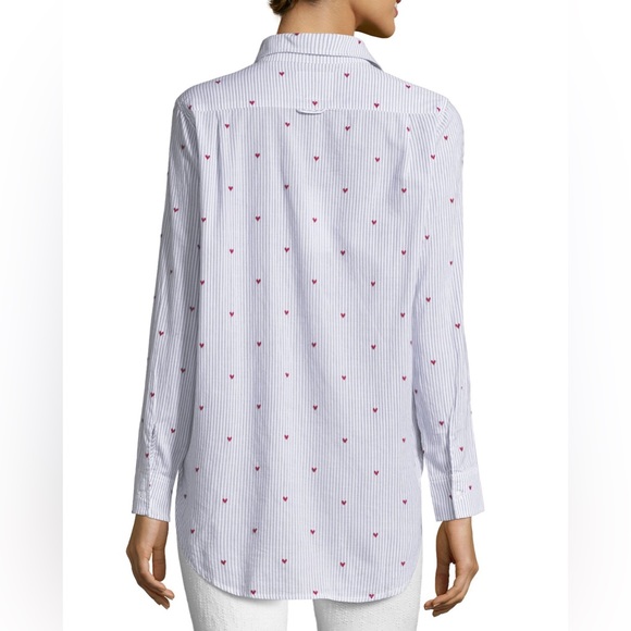 Rails Taylor Striped Button-Down with Heart Embroidery - Picture 2 of 16